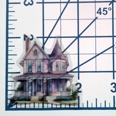 Victorian Style Fairy Tale House Clear Vinyl Decal Sticker Water Resistant Gift