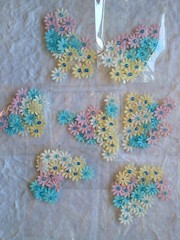 20 Pastel Mulberry Paper Flowers Handmade Miniatures Cards Baby babies Shower