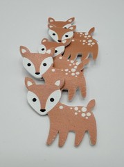 Woodland Creatures Foam Craft Stickers 57pcs Fox, Bunny, Deer, Raccoon, Hedgehog