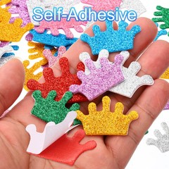 120 x Foam Stickers EVA Self Adhesive Glitters Foam Shape Sticker Craft Supplies