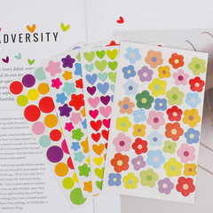 24 Sheets / 1434 Pcs Small Cute Sticker Sheets – Colorful Dot Star Flower Heart