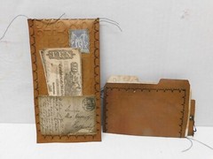 Junk Journal Ephemera Money Envelope & File Tag Vintage Style Grungy Set B