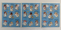 Vintage Hallmark Stickers ~ 3 Sheets~Children/cherubs/angels~Kitten~Puppy