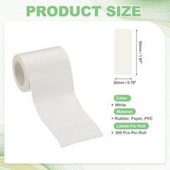 300 Thermal Labels 2×0.8″ for Printer, White