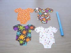 Doodlebug Design Halloween Baby Shower Scrapbook Junk Journal Brads, Stickers