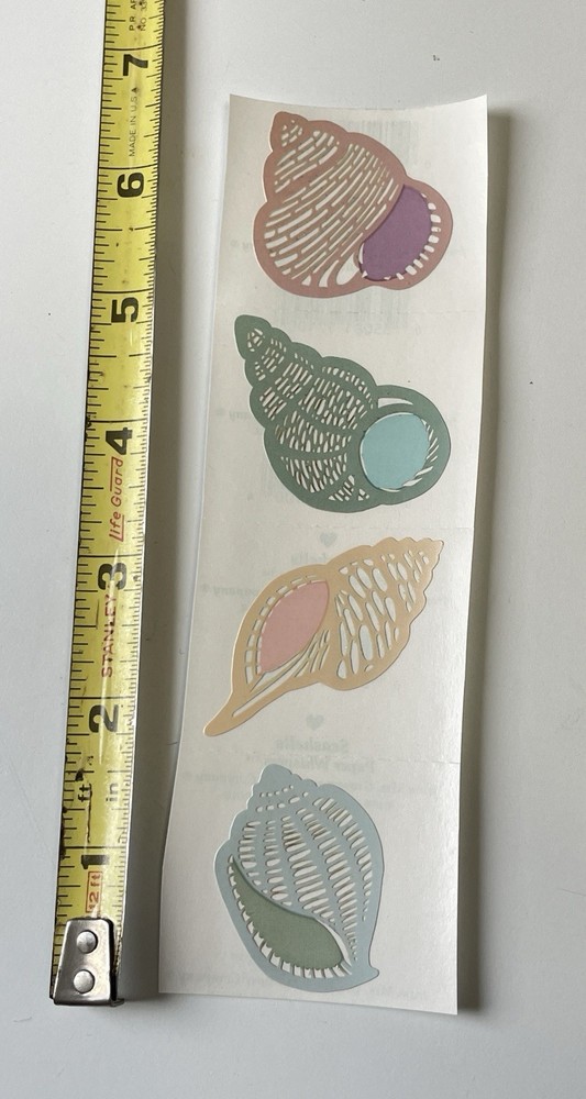 1 Mrs Grossmans Seashells Stickers Opalescent Iridescent Sea Beach Shell Ocean