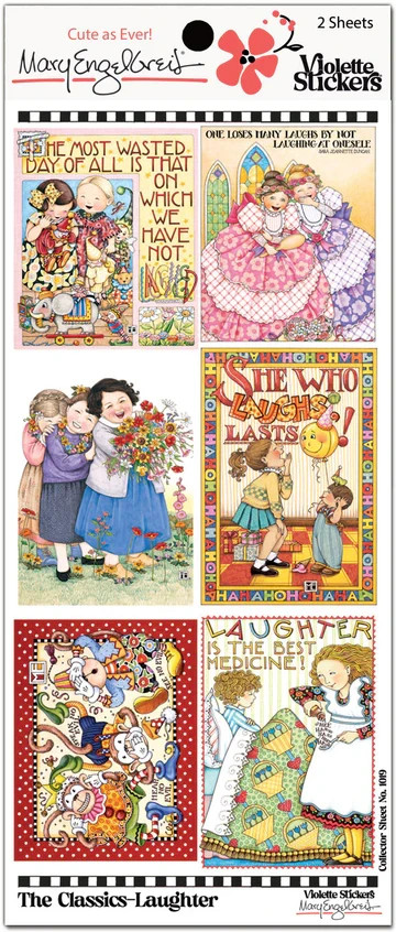 Mary Engelbreit Stickers 2 Sheets Whimsical Classics Laughter Best Medicine