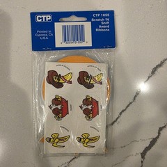 Vintage CTP 1984 Scratch & Sniff Stickers Top Banana Award Ribbons VERY RARE