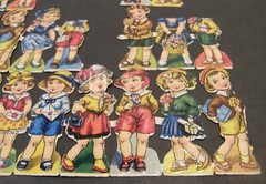 LOT VINTAGE PZB PAUL B ZOECKE CHROMOLITHOGRAPH DIE CUT BOY & GIRL SCRAPS