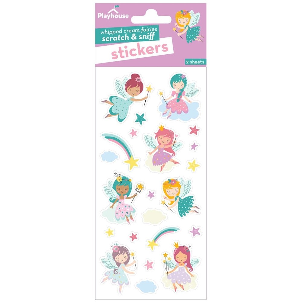 2 Sheets Fairy Princess Scented Stickers Papercraft Party Favors DIY Crafts