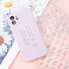 8 Sheets Glitter Letter Stickers for Graduation Cap Self-Adhesive Silver