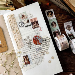 400PCS Vintage Journaling Supplies Scrapbook Paper Stamp Stickers | Aesthetic De