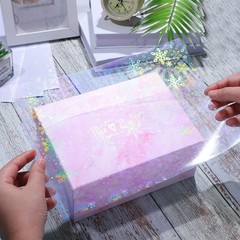 90 Sheets Holographic Vinyl Sticker Paper Glitter Craft DIY Scrapbooking 8.27…