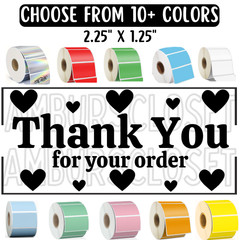 THANK YOU STICKERS 2.25″ LABELS REVIEWS Thermal SCRATCH RESISTANT EBAY ORDER