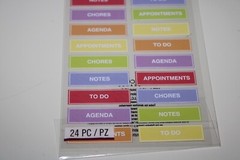 Sticko Autocollant Multi Color Planner Labels 24PC Note Chores ToDo Scrapbooking