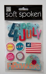 Soft Spoken, Making Memories & K & Company Stickers! 4th of July Theme, You Pick