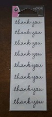 Pebbles Inc. Duplicate Rub-Ons ~ Black ~ thank you ~ Scrapbooking Crafts