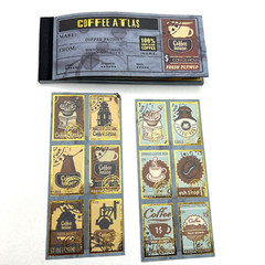 Coffee Sticker Book with Gold Foil Accents Scrapbooking Planner Card Making