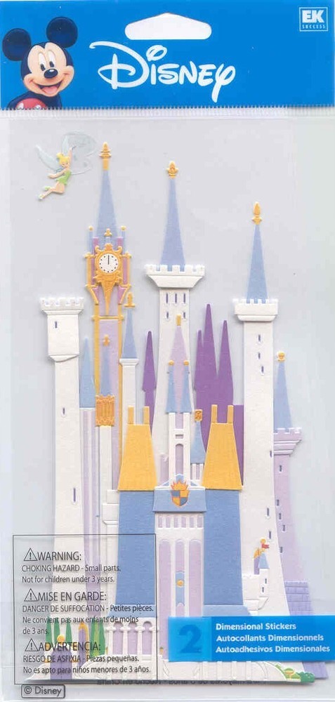 Licensed Disney Tinkerbell Magic Kingdom CASTLE stickers 67081 Fast FREE Ship!
