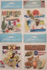 JOLEE’S BOUTIQUE Lot of 11 Dimensional Scrapbooking Stickers TRAVEL DESTINATIONS