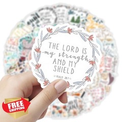 kaensc Bible Verse Stickers 50pk Waterproof