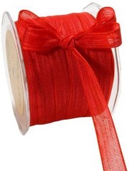 MAY ARTS RIBBONS~MESH RIBBON~RED RED RED~5/8THS INCH WIDE~SOLD BY THE YARD!