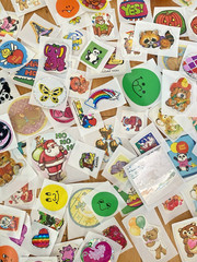Vintage 80s Sticker Lot: Used, Restored Sticker Surprise Pack Of 15, READ