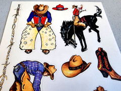 Cowboy Country Wild West Stickers 12″ Scrapbooking Sheets Crafts Etc