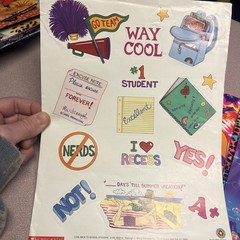 Vintage Sheet Scholastic Back To school Stickers