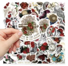 10pcs Gothic Steampunk Roses And Sculls Stickers. Scrapbook, Craft