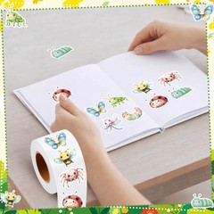 1 Roll Cute Bug Insect Stickers Decal Reward Cute Office Supplies Incentives …
