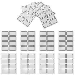 40 Sheets Transparency Stickers Self-adhesive Clear for Packaging Label