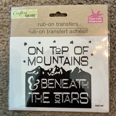 *Crafter’s square Rub On Transfers On Top Of Mountains And Beneath The Stars