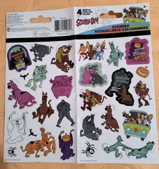 SCOOBY-DOO HALLOWEEN 54 STICKERS (4 Sheets) Multiple Designs NEW! Free Shipping!