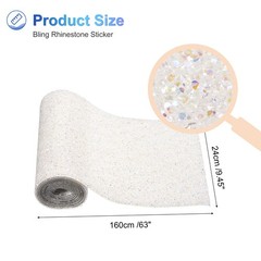 Bling Rhinestone Stickers, Resin Decoration Sticker White AB Colorful for Crafts