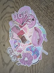 Pink Stickers 100 Stickers Decals Vcso New Girly Lockers Laptop Tumbler Fun Cool