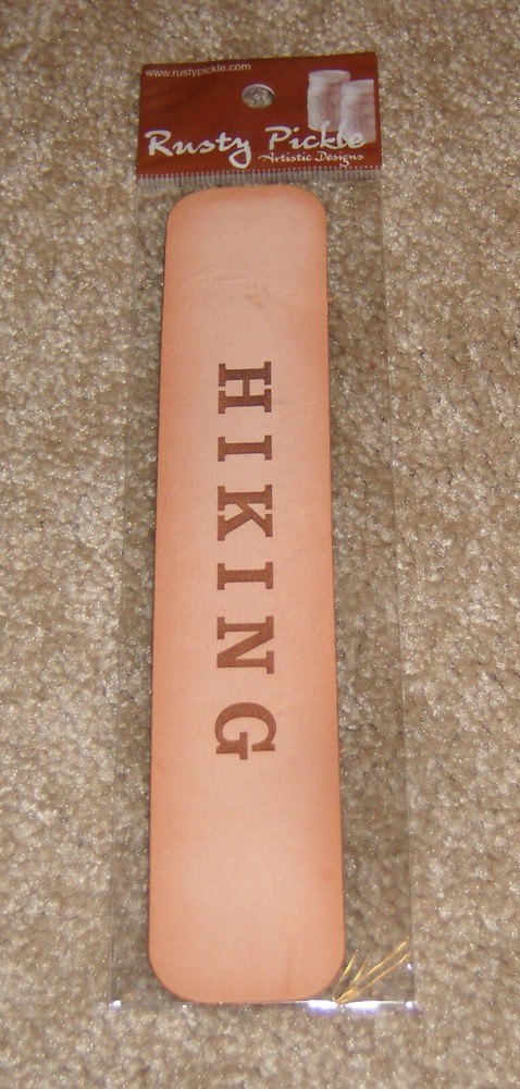 Rusty Pickle Large Leather Title ~ Hiking