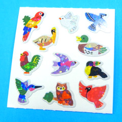 Glitter Birds Ducks Owls Rooster Parrot Sandylion Sticker Mod Sheet 2″x 2″