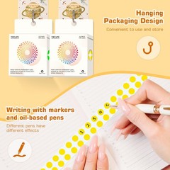 0.25 Inch Round Color Coding Labels – 2 Rolls, 2000 PCS, Small Circle Dot Sti…