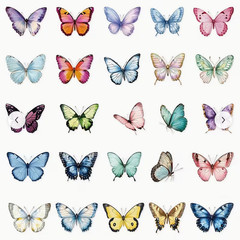 25 PIECES MIXED BUTTERFLYS STICKERS SCRAPBOOK JUNK JOURNAL PHONE PC #42