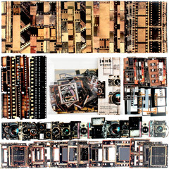 Vintage Scrapbooking Kit, 90 Sheets Time Cinema Theme, Scrapbook Stickers and De