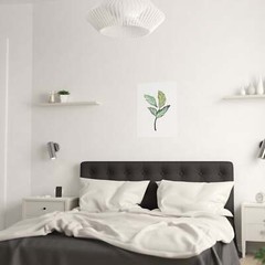 Watercolor Single Leaf Greenery Poster – Wall Decor 9″ 12″ 18″ 24″ Printed