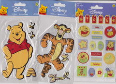 3 Disney Pooh & Tigger Sandylion Dimensional Scrapbooking Stickers + Bonus Sheet