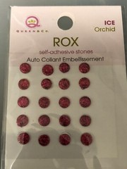 QUEEN & CO Self Adhesive Stones-Gems-Dots-Orchid-ROX- 1/4″