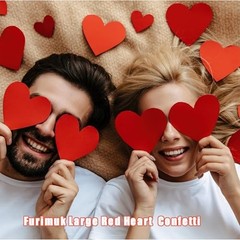 50 Pcs Heart Cutouts Paper 4 Inch and 2 Inch Valentine’s Day Cut Outs Table
