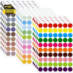 1050 Pcs Dot Stickers 3/4 Inch Colored Dot Stickers 30 Color Circle Coding Label
