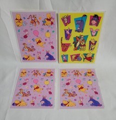 Vintage Stickers Winnie The Pooh 4 Sheets Piglet Eeyore Tigger Unused Hallmark