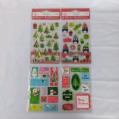 Holiday Time Sticker Packs Lot Of 4 New 76 Stickers Christmas Holiday Festive