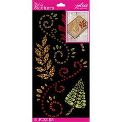 Crafts Stickers Jolee’s Bling Gems Autumn Fall Leaves Swirls Flourish