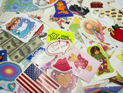 Mystery Grab Bag Vintage Sticker lot 50+ mods – FREE SHIP!